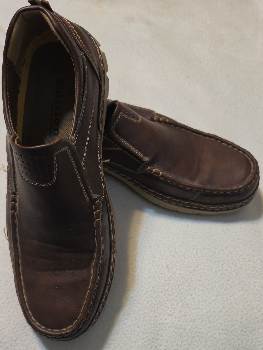 FOREVER LINK, Joe-2 Sz 10, Brown, Loafer Slip Resistant, EUC